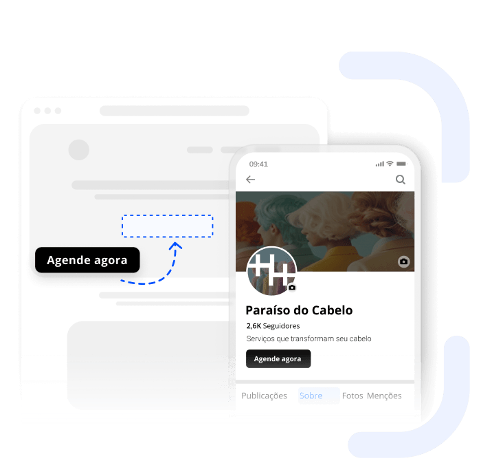 design de site para salão integração de agendamento