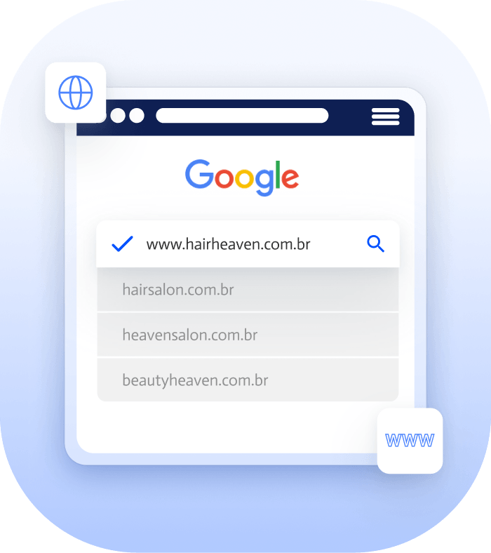 criar site para salão domínio grátis