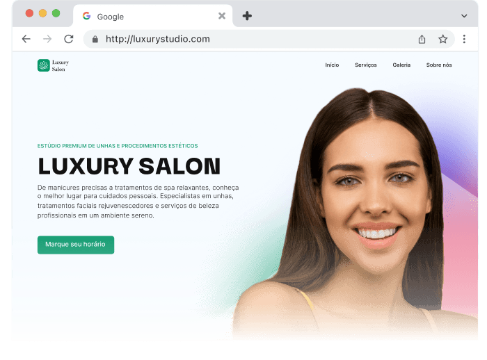 software de reserva online de salão de cabeleireiro - site profissional com agendamento integrado pelo TimeTailor