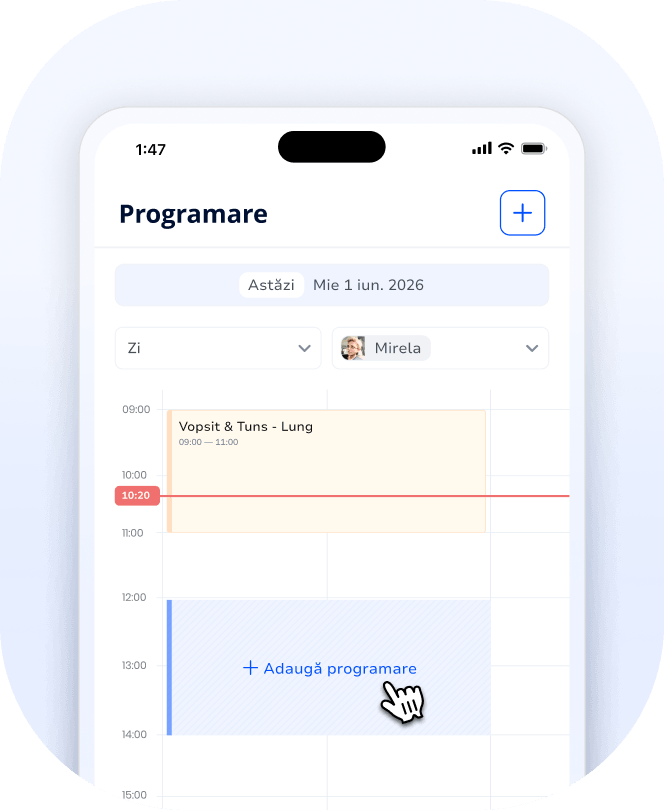 management programări salon - gestionează programările de pe web, instagram, apeluri telefonice