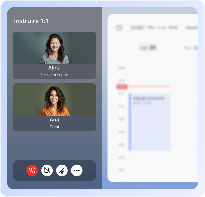 management salon - instruire live chat