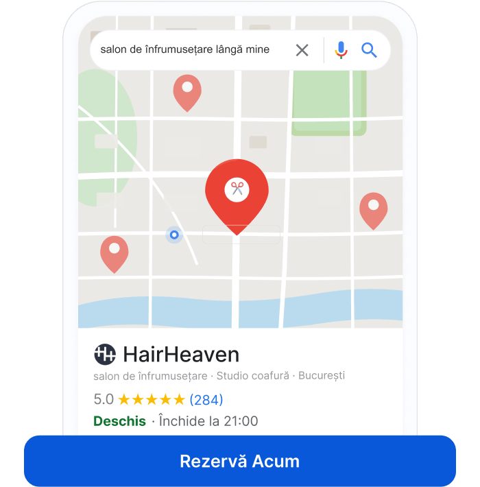 Programări Online pentru Saloane care te ajută să fii descoperit cu profilul Google Business