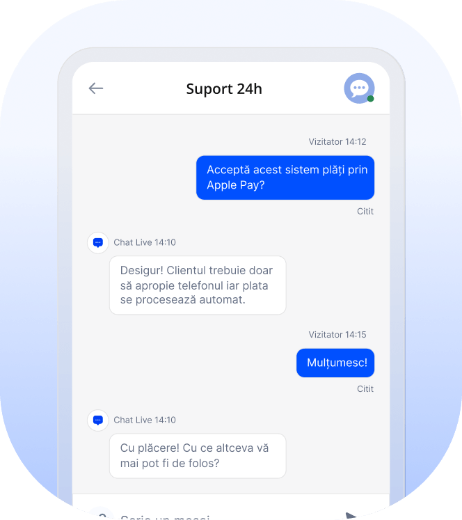 procesare plăți mobile la salon