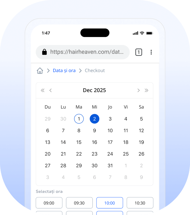 software salon programări online